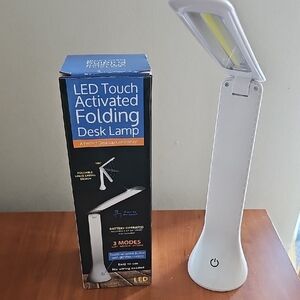 LED Touch Folding Desk Lamp - White